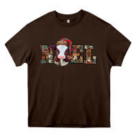 Chocolate Brown western christmas baby cow noel Heavy Core Tee - Jasminsmagicworld