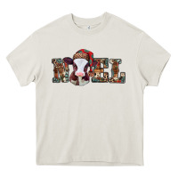 Cream western christmas baby cow noel Heavy Core Tee - Jasminsmagicworld