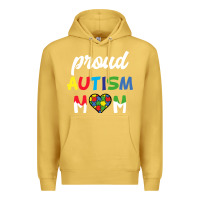 Antique Gold Proud Autism Mom Mothers Day Gift Autism Awareness Premium Hoodie - CowhideDigitalArt