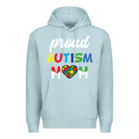 Blue Mist Proud Autism Mom Mothers Day Gift Autism Awareness Premium Hoodie - CowhideDigitalArt