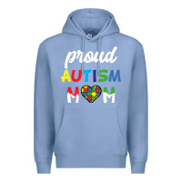 Colony Blue Proud Autism Mom Mothers Day Gift Autism Awareness Premium Hoodie - CowhideDigitalArt