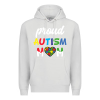 Dove Grey Proud Autism Mom Mothers Day Gift Autism Awareness Premium Hoodie - CowhideDigitalArt
