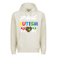 Oatmeal Heather Proud Autism Mom Mothers Day Gift Autism Awareness Premium Hoodie - CowhideDigitalArt