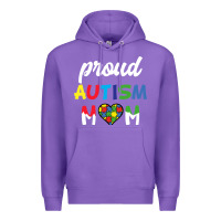 Purple Proud Autism Mom Mothers Day Gift Autism Awareness Premium Hoodie - CowhideDigitalArt