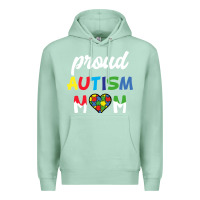 Seafoam Proud Autism Mom Mothers Day Gift Autism Awareness Premium Hoodie - CowhideDigitalArt