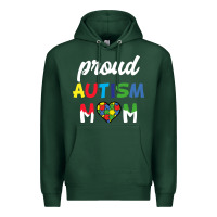 Sports Green Proud Autism Mom Mothers Day Gift Autism Awareness Premium Hoodie - CowhideDigitalArt