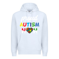 White Proud Autism Mom Mothers Day Gift Autism Awareness Premium Hoodie - CowhideDigitalArt