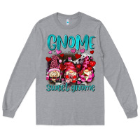 Heather Grey gnome sweet gnomes olivia Long Sleeve Tee - OliviaCreatesArt