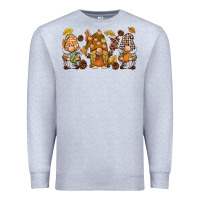 Heather Grey fall gnomies Premium Sweatshirt - BarkalooDesign