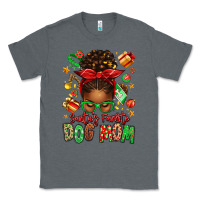 Charcoal Heather santas favorite dog mom afro messy bun Classic Tee - texasbilliewilder
