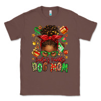 Chestnut santas favorite dog mom afro messy bun Classic Tee - texasbilliewilder