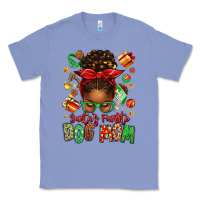Colony Blue santas favorite dog mom afro messy bun Classic Tee - texasbilliewilder