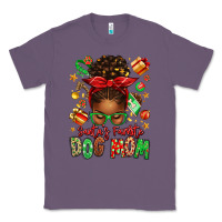 Lavender santas favorite dog mom afro messy bun Classic Tee - texasbilliewilder