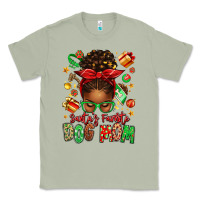 Matcha santas favorite dog mom afro messy bun Classic Tee - texasbilliewilder