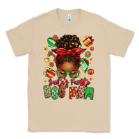 Mushroom santas favorite dog mom afro messy bun Classic Tee - texasbilliewilder