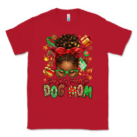 Red santas favorite dog mom afro messy bun Classic Tee - texasbilliewilder