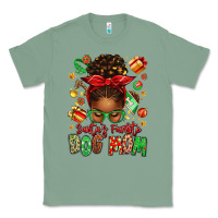 Sage santas favorite dog mom afro messy bun Classic Tee - texasbilliewilder