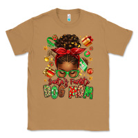 Toasted Coconut santas favorite dog mom afro messy bun Classic Tee - texasbilliewilder