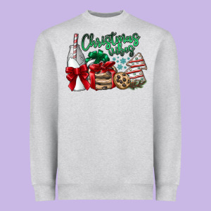 Christmas Vibes Heavyweight Sweatshirt Designed By Cowhidedigitalart