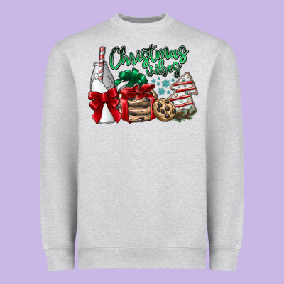 Christmas Vibes Heavyweight Sweatshirt Designed By Cowhidedigitalart