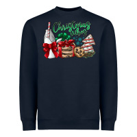 Navy Christmas Vibes Heavyweight Sweatshirt - CowhideDigitalArt