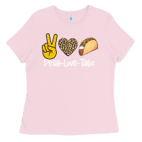 Bubblegum Pink Peace Love Tacos Ladies Tee - Bettercallsaul