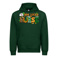 Forest Green one lucky nurse Urban Hoodie - AdoDesignShop