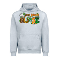 Heather Grey one lucky nurse Urban Hoodie - AdoDesignShop