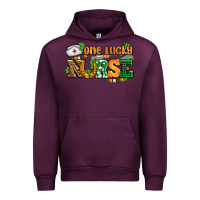 Mauve Wine one lucky nurse Urban Hoodie - AdoDesignShop