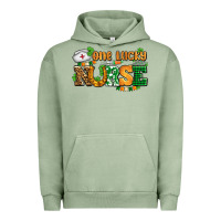 Pigment Oil Green one lucky nurse Urban Hoodie - AdoDesignShop