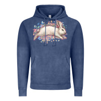 Vintage Denim Easter Bunny leopard Easter Day Vintage Hoodie - HowdyJamesFarm