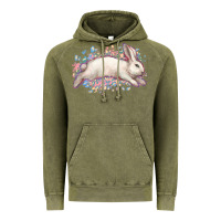 Vintage Olive Easter Bunny leopard Easter Day Vintage Hoodie - HowdyJamesFarm