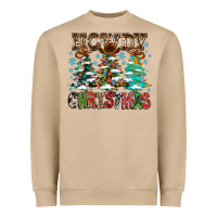 Mushroom Howdy Christmas Heavyweight Sweatshirt - CowhideDigitalArt