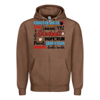 Chestnut baseball typography words Zipper Hoodie - Artiststas
