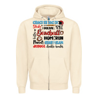 Sandshell baseball typography words Zipper Hoodie - Artiststas