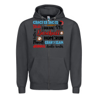Smoke baseball typography words Zipper Hoodie - Artiststas