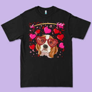 Valentines Day  Beagle Premium Tee Designed By Ranaportraitstore