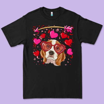 Valentines Day  Beagle Premium Tee Designed By Ranaportraitstore