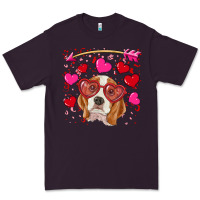 Plum Valentines day  beagle Premium Tee - RanaPortraitStore