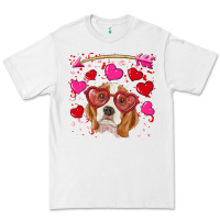 White Valentines day  beagle Premium Tee - RanaPortraitStore