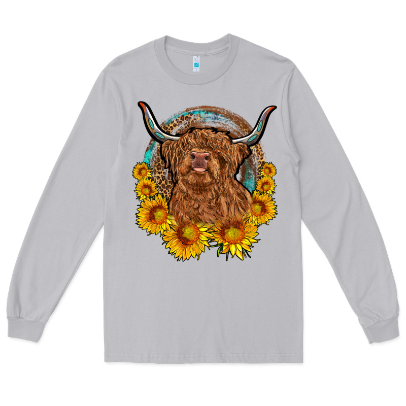 Cow Sunflower Leopard Long Sleeve Tee by OliviaCreatesArt | Teevron