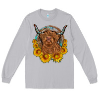 Moon Dust cow sunflower leopard Long Sleeve Tee - OliviaCreatesArt
