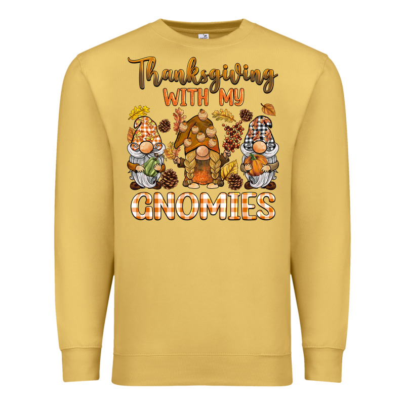 Thanksgiving With My  Gnomies Premium Sweatshirt by BarkalooDesign | Teevron