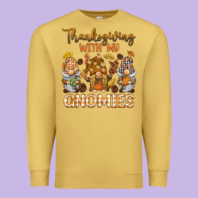 Thanksgiving With My  Gnomies Premium Sweatshirt Designed By Barkaloodesign