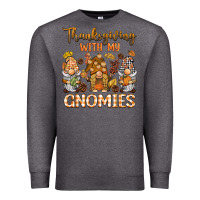 Charcoal Heather thanksgiving with my  gnomies Premium Sweatshirt - BarkalooDesign