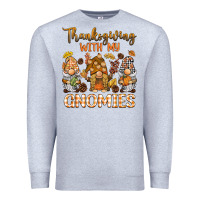 Heather Grey thanksgiving with my  gnomies Premium Sweatshirt - BarkalooDesign