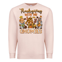 Pale Pink thanksgiving with my  gnomies Premium Sweatshirt - BarkalooDesign