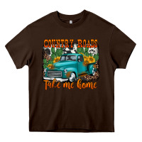 Chocolate Brown country roads take me home old western truck Heavy Core Tee - Jasminsmagicworld