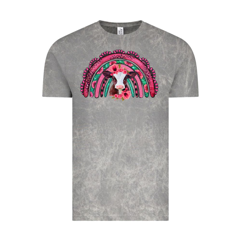 Valentines Day Pink Gemstones Baby Calf Rainbow Vintage Tee by Jasminsmagicworld | Teevron