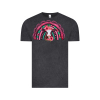 Vintage Black valentines day pink gemstones baby calf rainbow Vintage Tee - Jasminsmagicworld